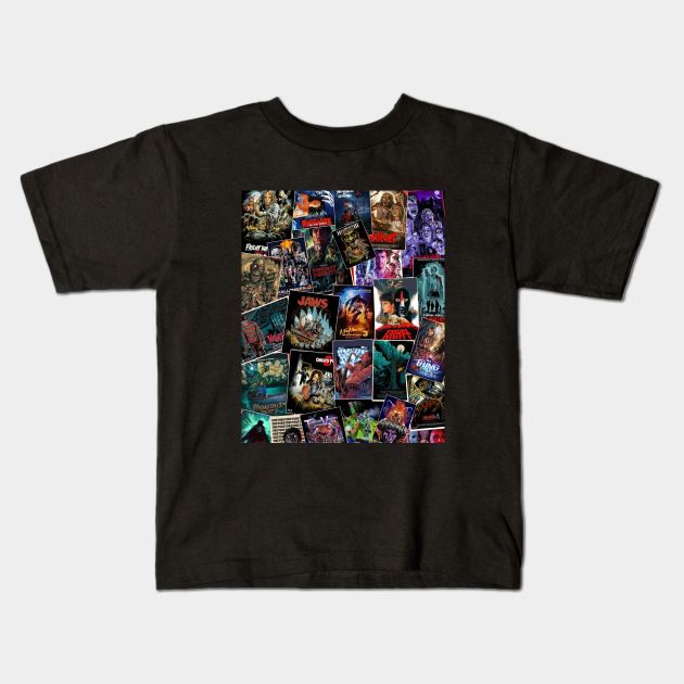 Horror Movie Collage Kids T-Shirt by Premium Nation